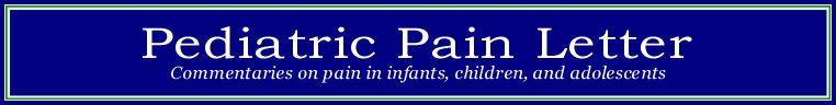 Pediatric Pain Letter