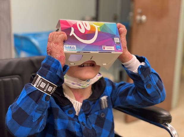 Patient using VR device